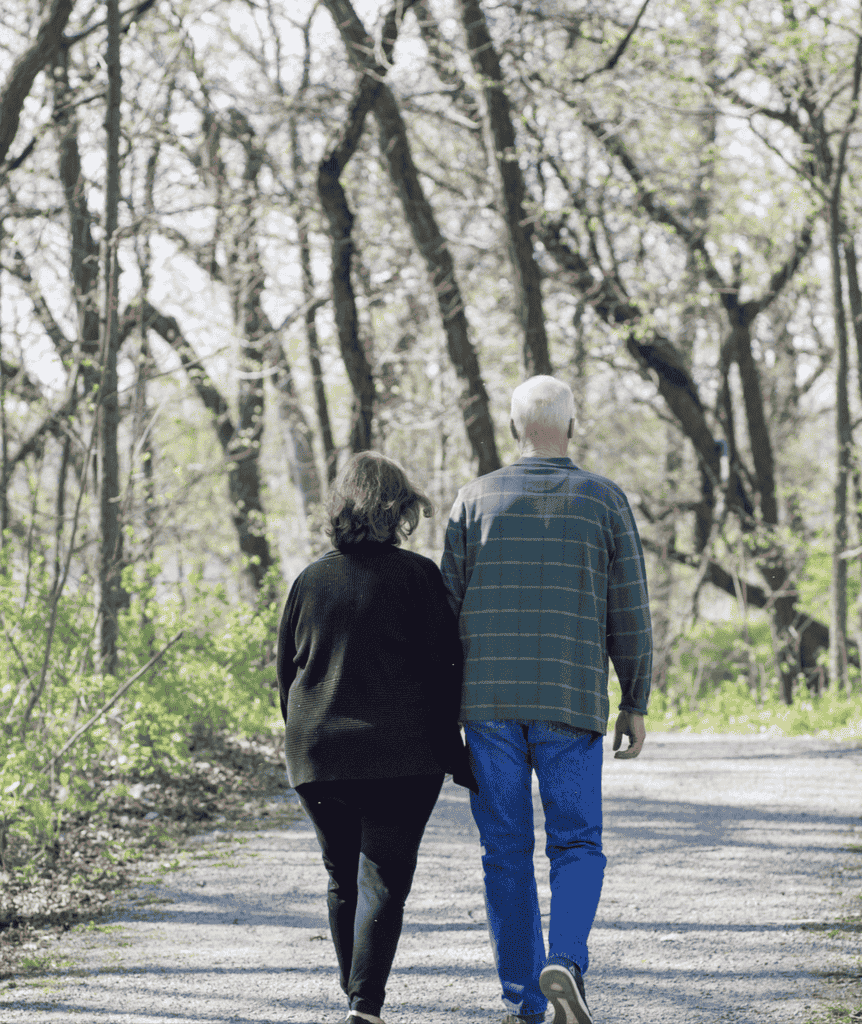 older couple walking